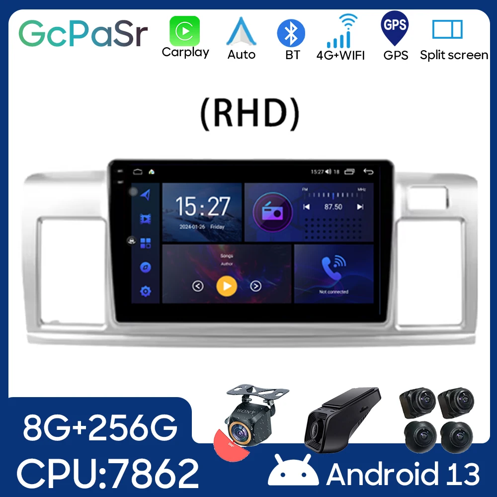 

Car Android Radio For Toyota Raum 2 Z20 2003 - 2011 Auto Smart Multimedia Player GPS Navigation 5G WIFI QLED Carplay NO 2din DVD