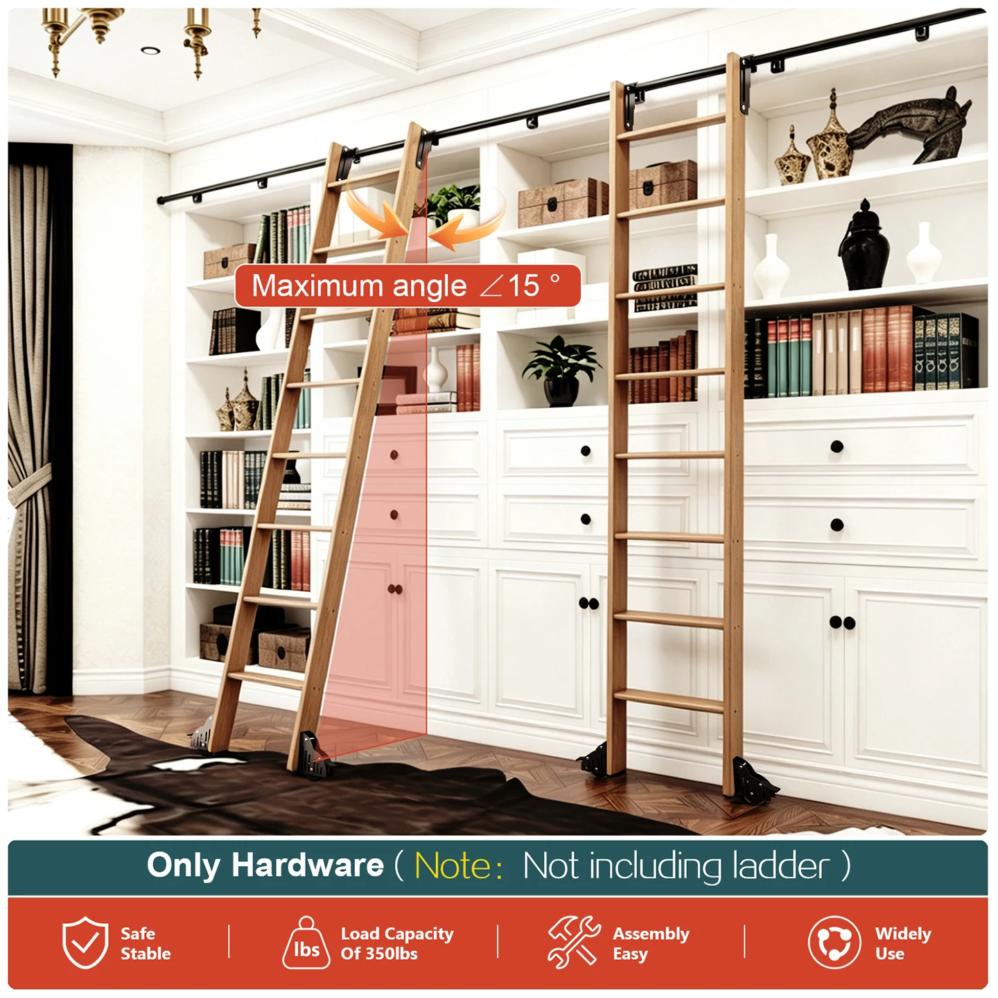 Hardware de escada de bibliote - Woodworking Lofts avaliação e preço
