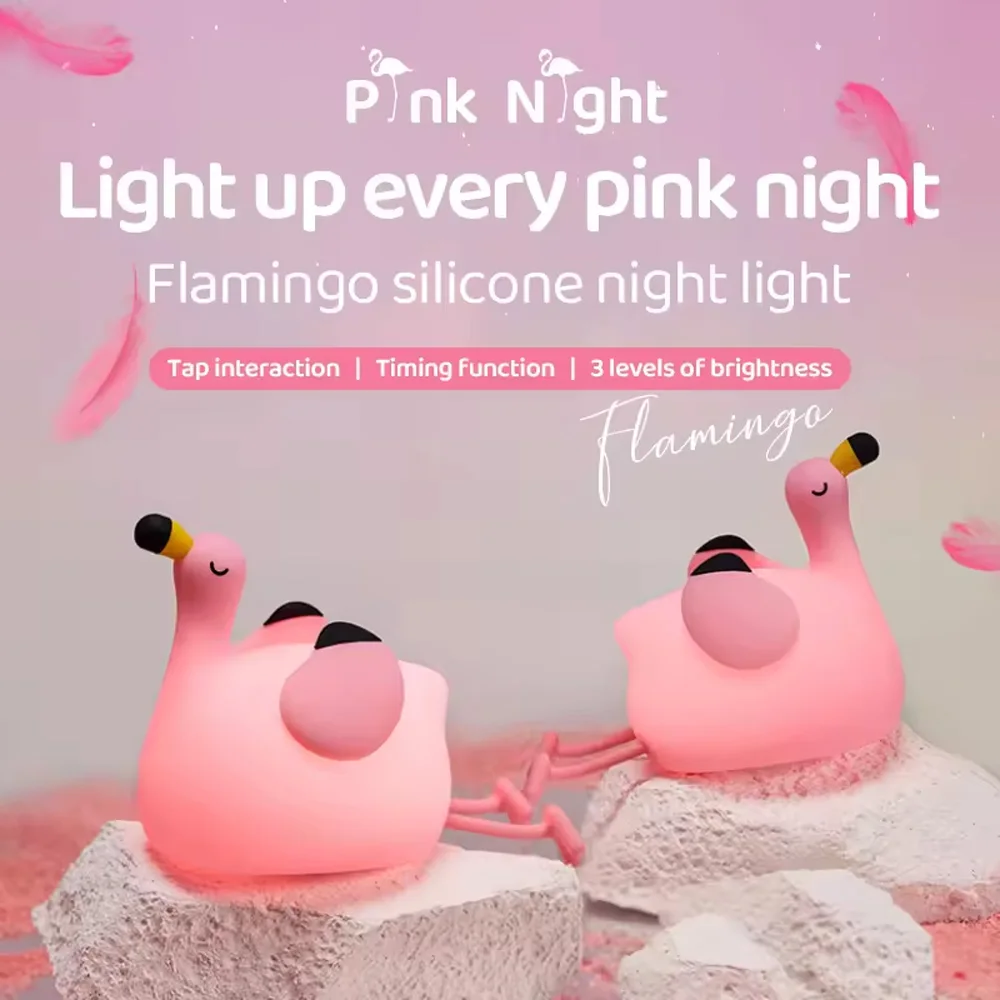 luminaria-noturna-de-silicone-em-formato-de-flamingo-luz-quente-com-3-niveis-de-brilho-temporizador-automatico-usb-c