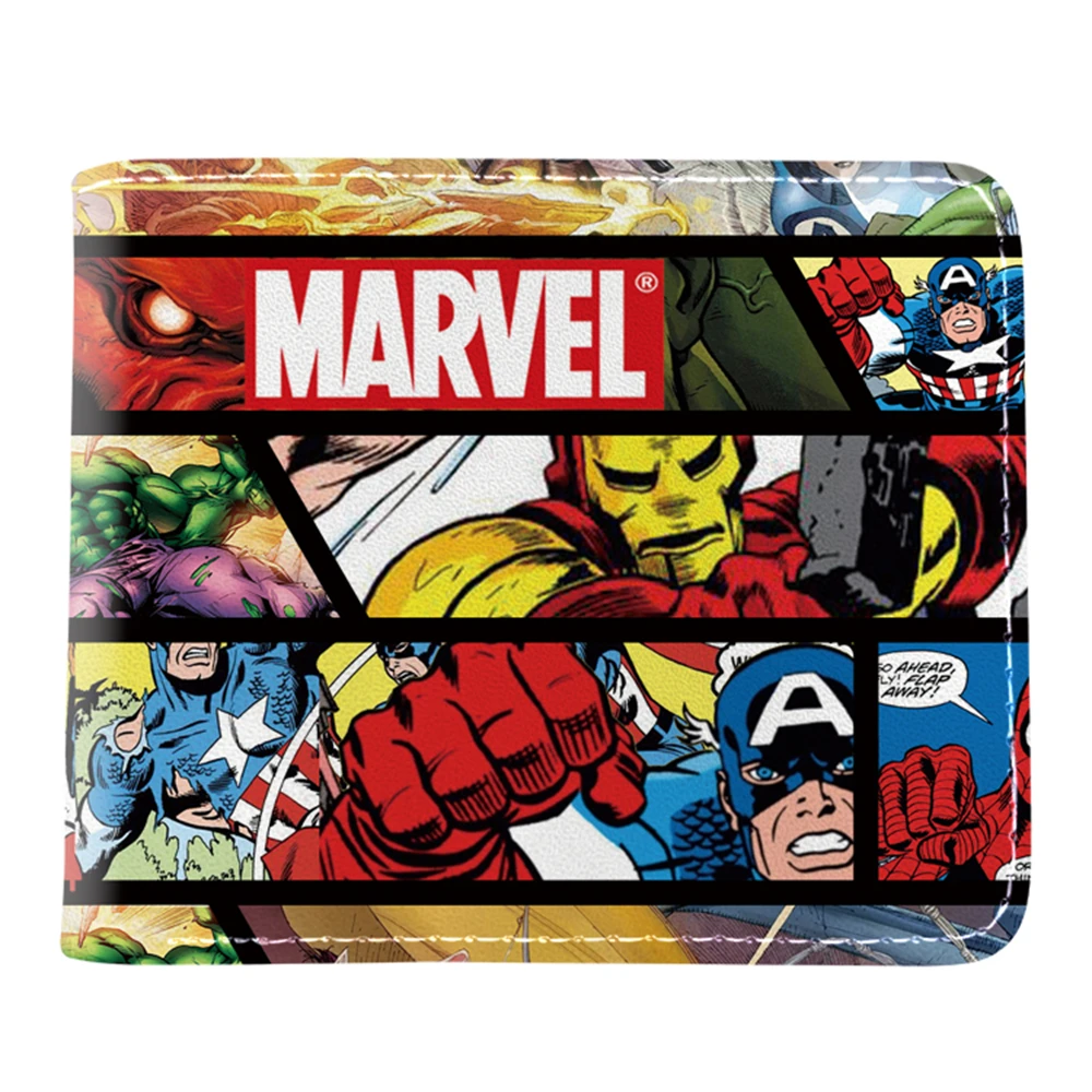 The Marvel Comics Super Hero Wallet The Avengers Animes Short Purse with Coin Pocket