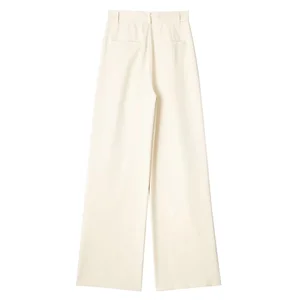 TRAFİK Ayakkabıları resmi - kadın üstü rahat, geniş bacaklı, çizgili, gri ve siyah, bel yüksekliği, iki geniş ve ofis kıyafetleri Pantolonun ilk 10 satışı ve sosyal pantalona-no. 8