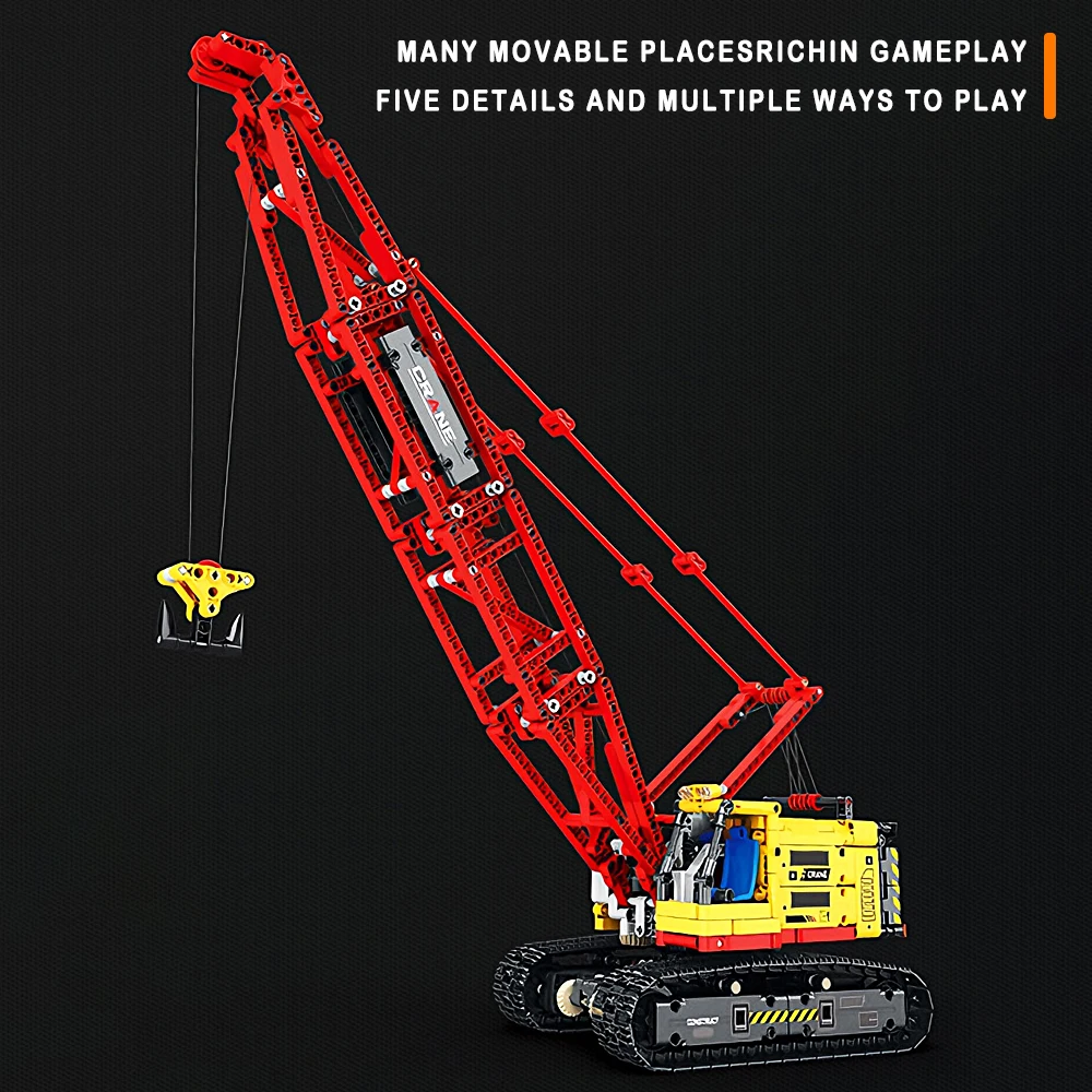 

Science Technology Machinery Engineering Vehicle Remote Control Crawler Crane Building Blocks Toys For Christmas Gift Room Decor