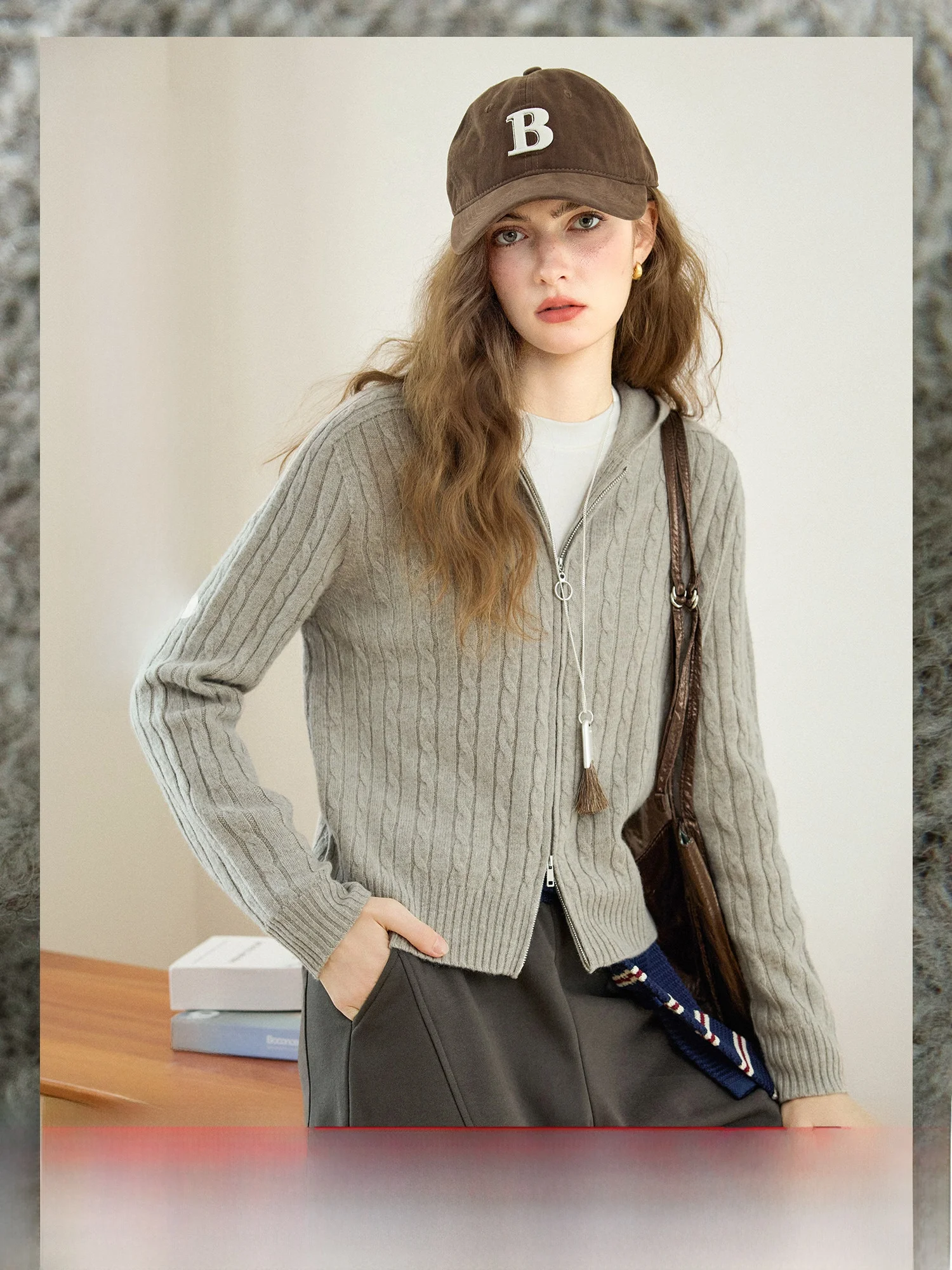 

Вязаный шерстяной кардиган Olive Twist: Свободный крой, весенний стиль, повседневная мода для женщин, для работы и отдыха