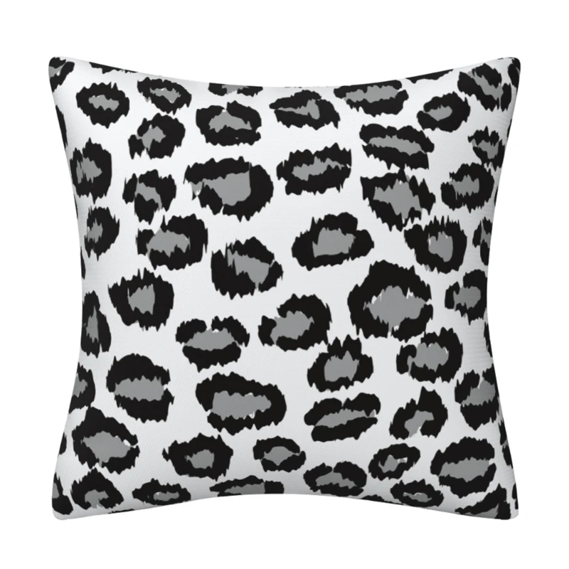 Short Plushie Pillow Slipcover Leopard Print Throw Pillowcase Long Time Comfort Bedroom Sofa Essential Decoration A2BB