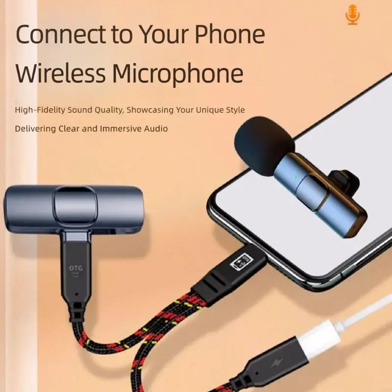 Q6PA Phone Sound and Charging Cable for Recording Use, Split Charging Link with Data End, 16 Textured Cable, Metal Ends for