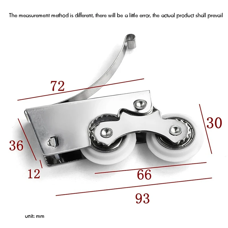 1 Set Sliding Door Roller Double Wheel Wardrobe Door Pulley Silent Sliding Wheel Casement Pulley Cabinet Sliding Wheel Hardware