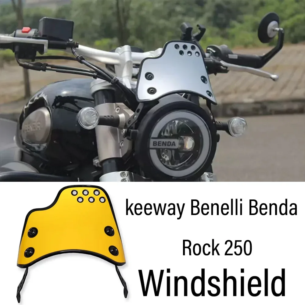 New Motorcycle Accessories Fit Benelli Rock 250 Retro Style Windshield Apply For keeway Benelli Benda Rock 250 Rock250