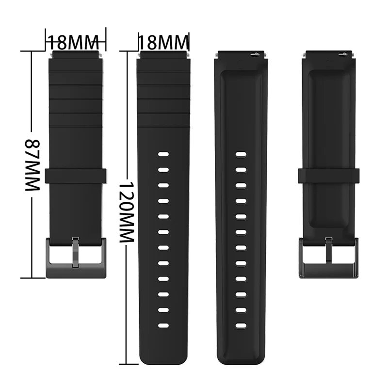 APPLIA-3X Sport Watchband Strap For XIAOMI Watch Band Soft Silicone Replacement Bands Strap For Mi Watch Strap Black