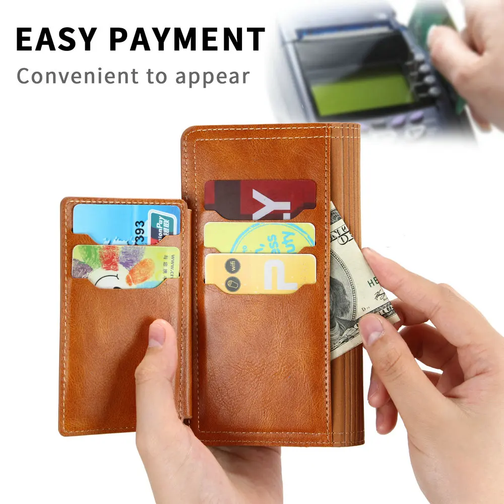 Note20 S22 S24 Ultra 5G Flip Case Multi Card Zipper Wallet Funda for Samsung Galaxy S24 Plus S23 S21 S20 FE S 20 Note 10 S10 24