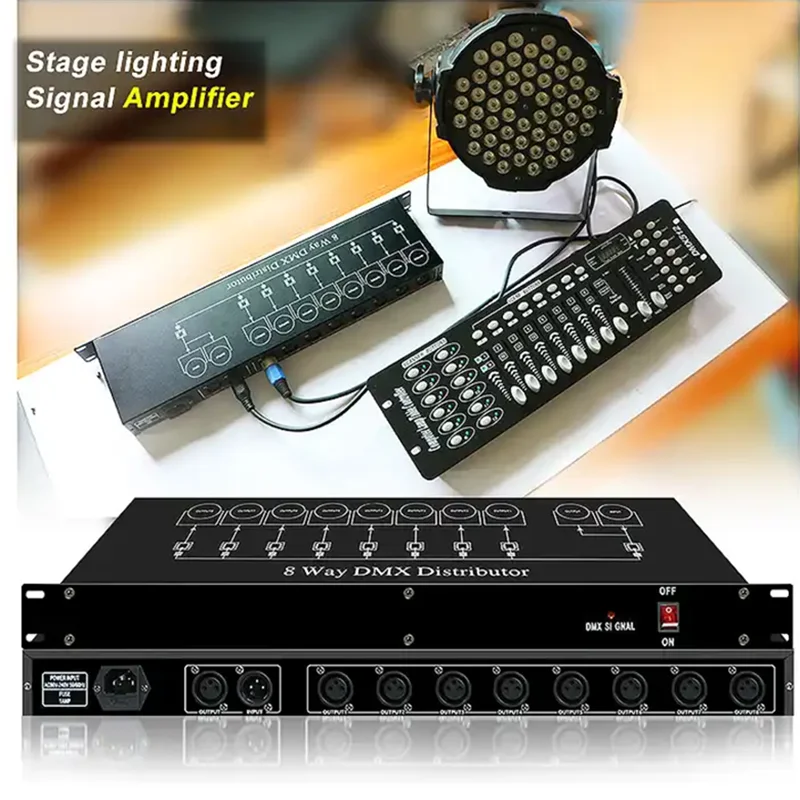 

Stage lightingt DMX512 Signal Distribution Amplifier Photoelectric Isolation Optical Console Signal Amplifier