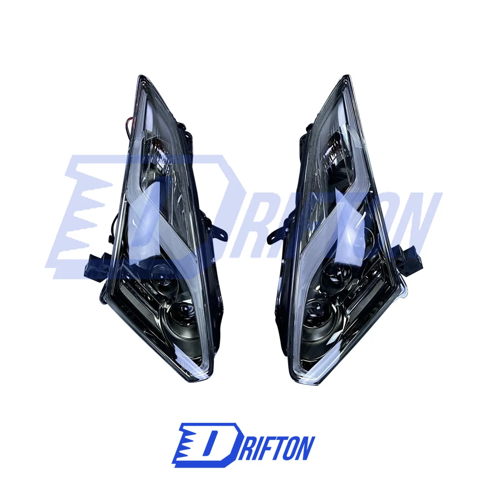 Blackened Front Bumper Head Light For Nissan R35 GTR 2008-2019 Head Lamp