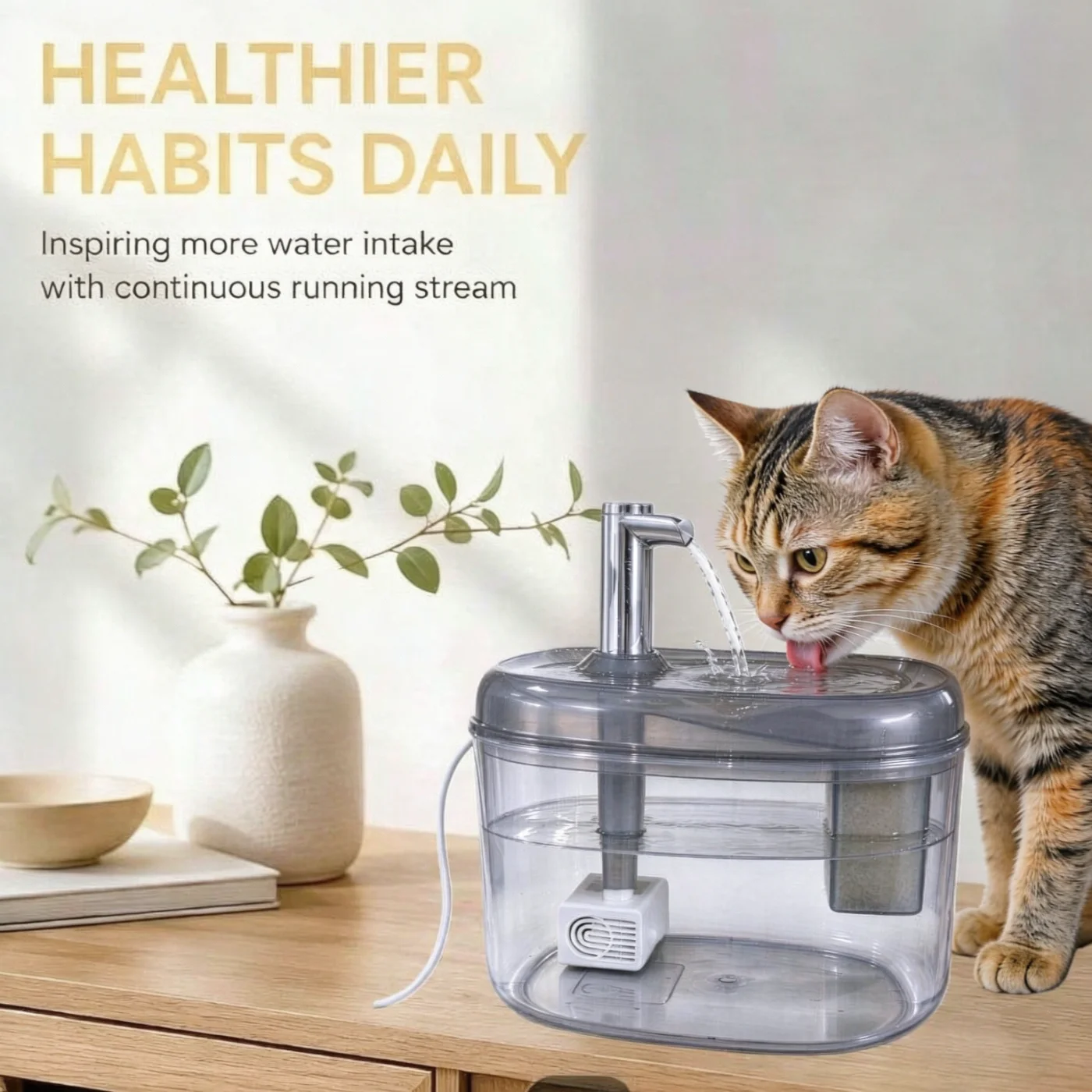 Large Capacity Automatic Pet Water Fountain-Random color