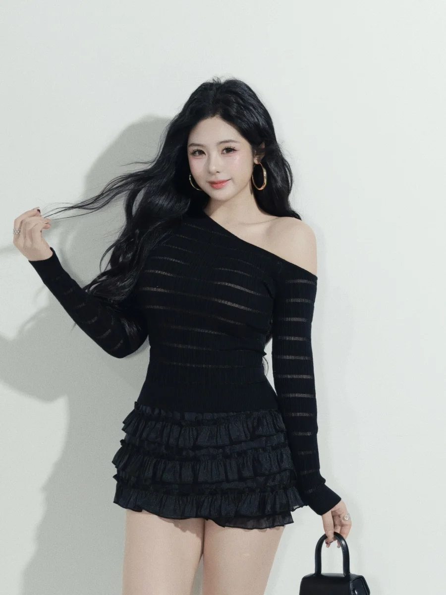 

Сексуальная юбка-пачка из нейлона и полиэстера с высокой талией, двухцветная, для прогулок и повседневной носки...