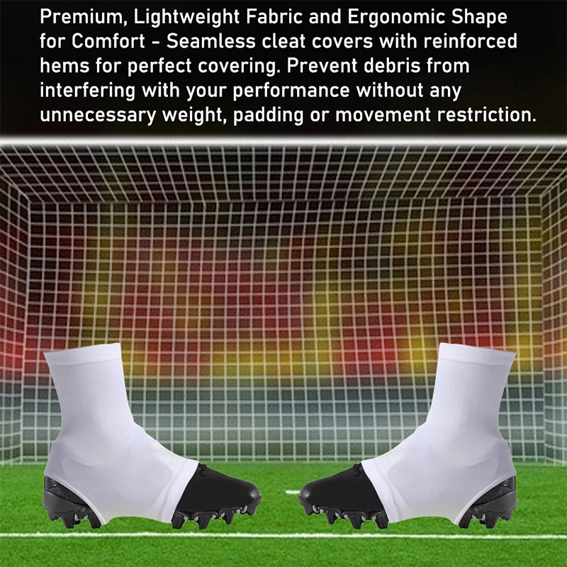 1 Pair Spike Foot Covers Super Soft High Elastic Slip Resistant Solid Color Spats Football Cleat Covers Sports Accessories