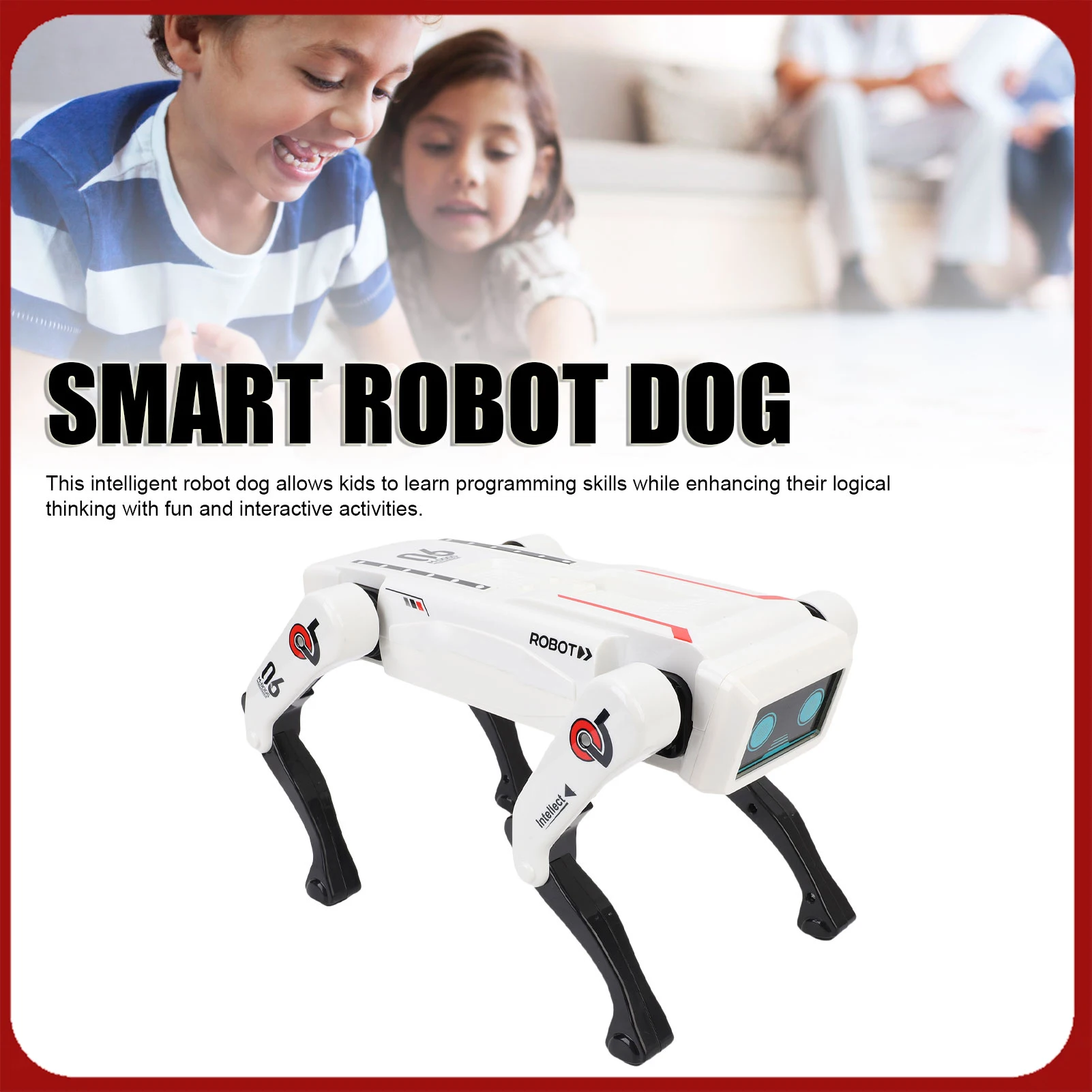 

Умная собака-робот, программируемая четвероногая голосовая собака-робот с искусственным интеллектом и музыкальными световыми эффектами