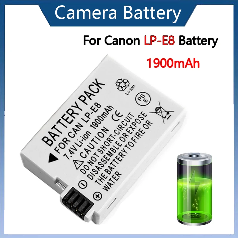 

1900mAh 7.4V Camera Battery LP-E8 LPE8 Battery For Camera Canon EOS 550D 600D 650D 700D X4 X5 X6i X7i