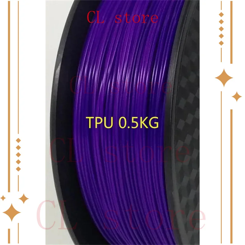 

0,5 кг ТПУ 95A дешевая нить для 3D-принтера 1,75 мм 500 г гибкий мягкий эластомерный резиновый материал для расходных материалов для 3D-принтеров