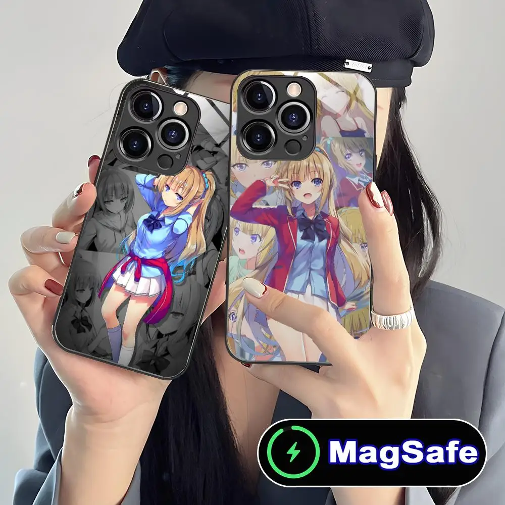 

Чехол для телефона Classroom Elite Karuizawa Kei для iPhone 16, 15, 14, 13, 12, 11 Pro Max Plus Mini MagSafe, стеклянный цветной принт, смартфон