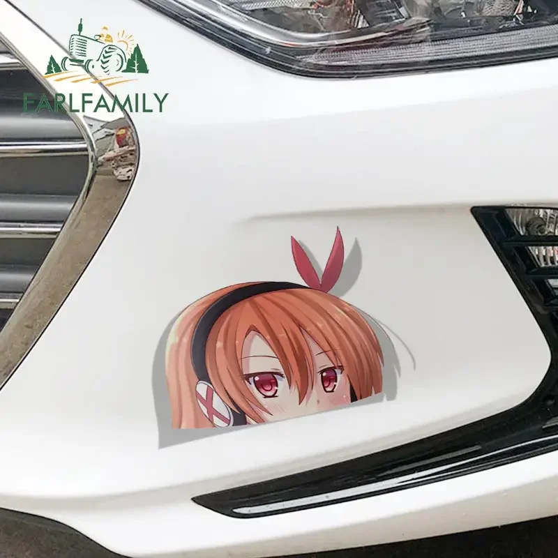 EARLFAMILY 13cm x 11.5cm Cartoon Car Stickers for Chelsea Peeker Peek Anime Vinyl JDM Window Trunk Laptop Wall Decal