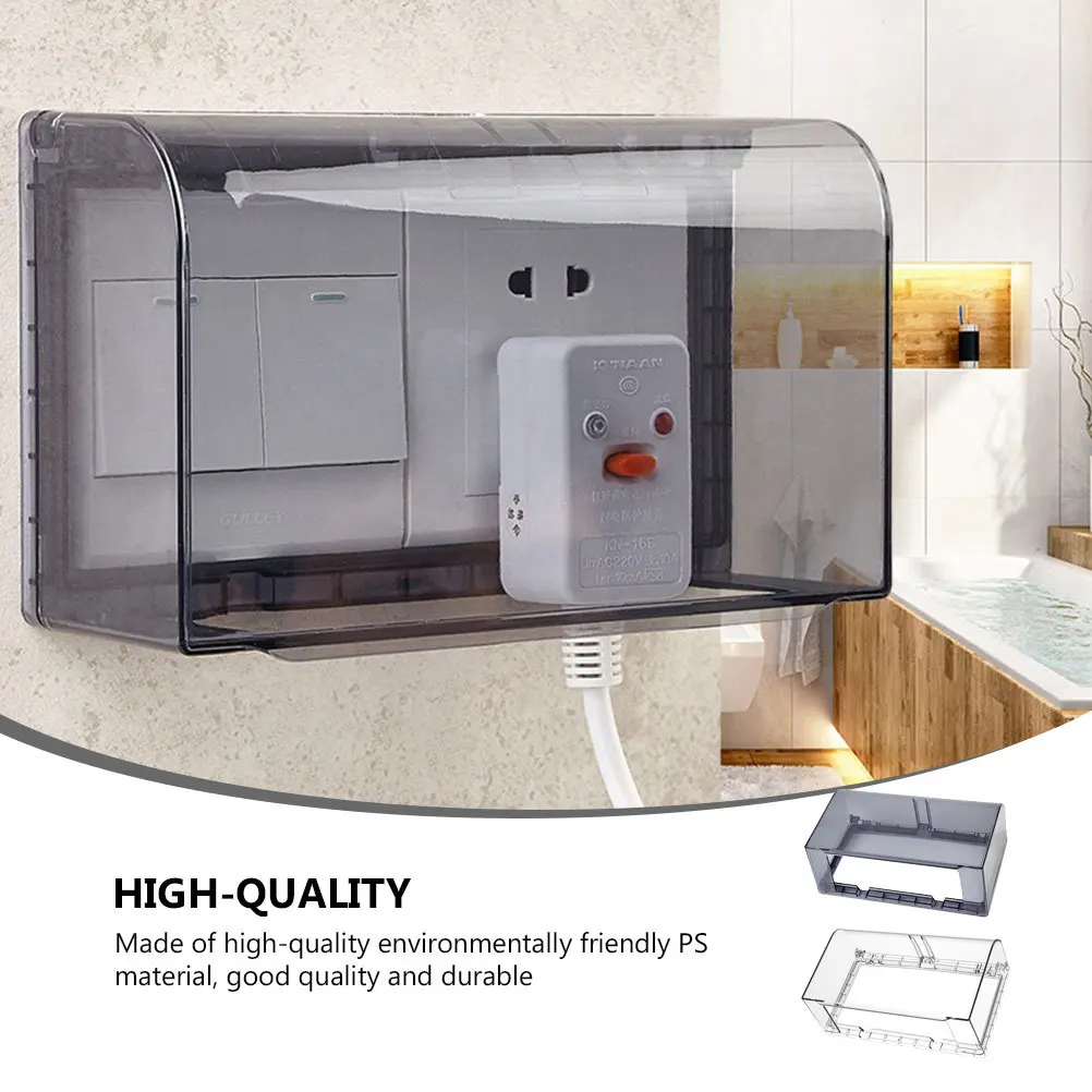 Caja de enchufe impermeable, cubierta de 90 grados, cubierta de salida a prueba de salpicaduras para baño, sala de estar, balcón, cubiertas de enchufe de pared gruesas, 2 uds.