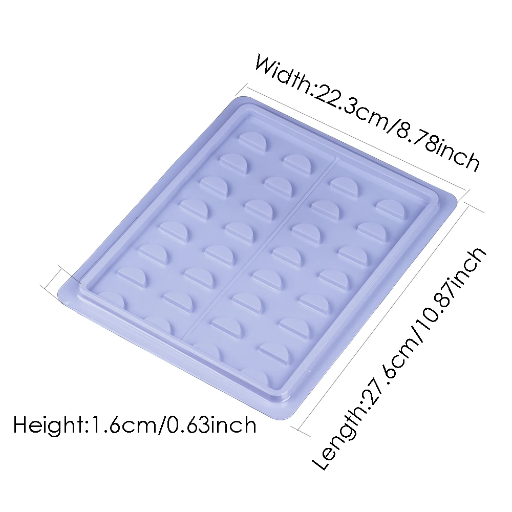 BUENAS Eyelashes Display For 16 Pairs False Lashes Sample Catalog Package White Tray With Transparent Lid