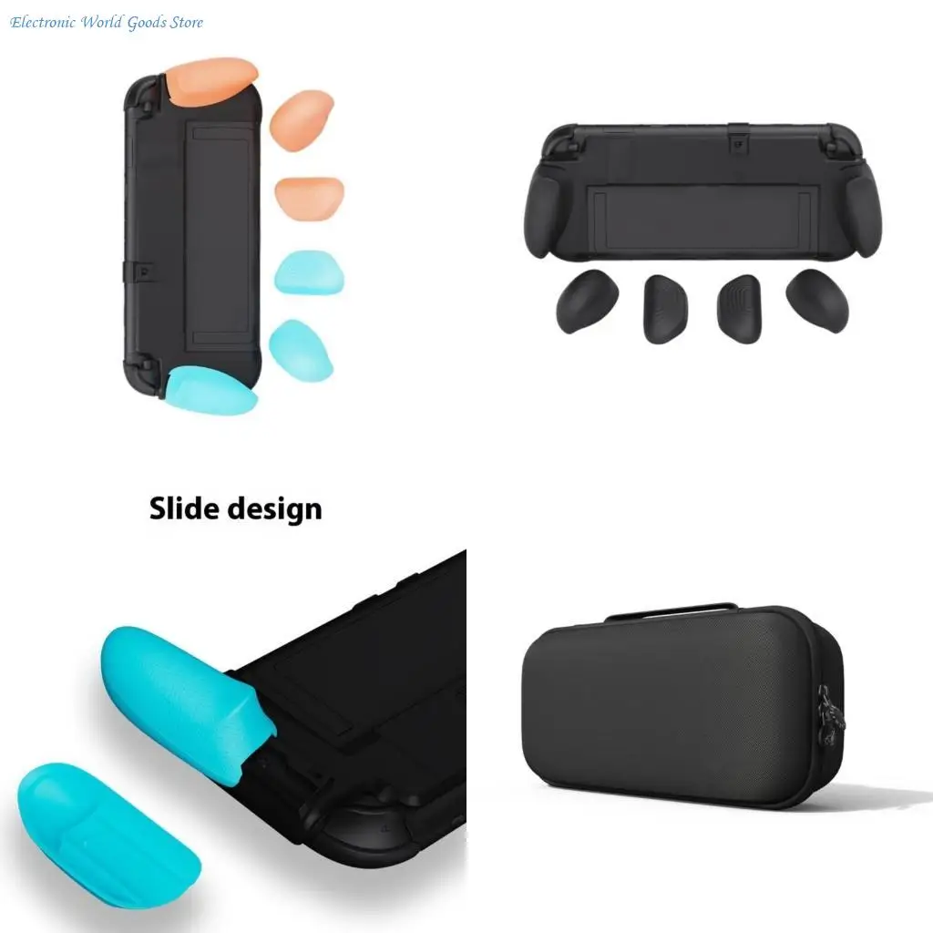 A3PD Interchangeable Handheld Grip Case for NS2 Game Console Hard Protective Shell 3 Pair Handle Cover Design