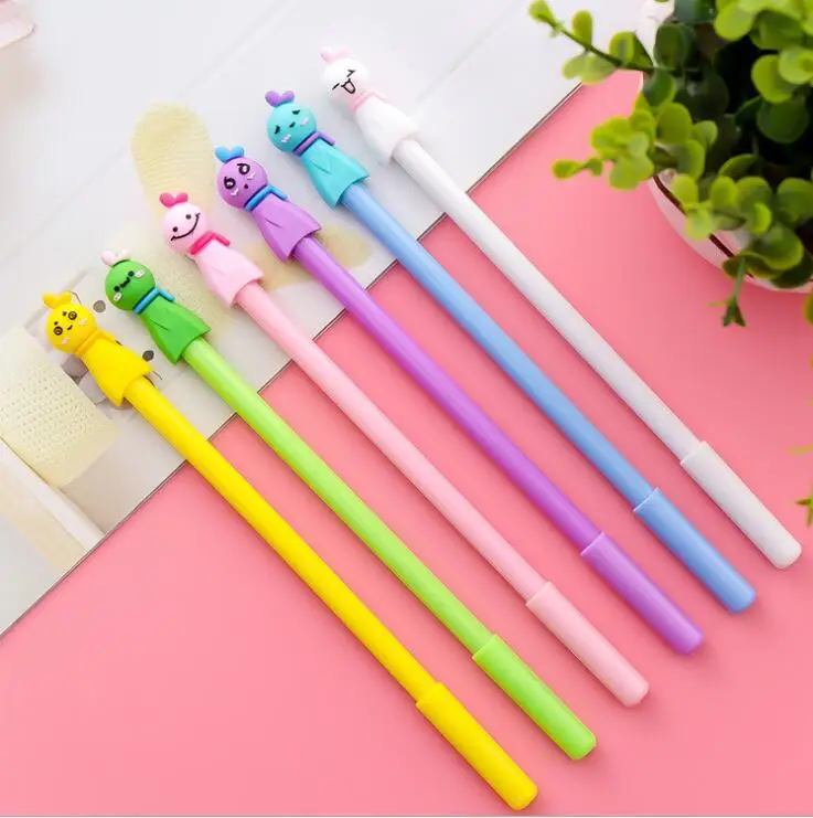 Wholesale Sunny Doll Soft Silicone Head Styling Pen Neutral Pen Student Stationery Supplies Manufacturer