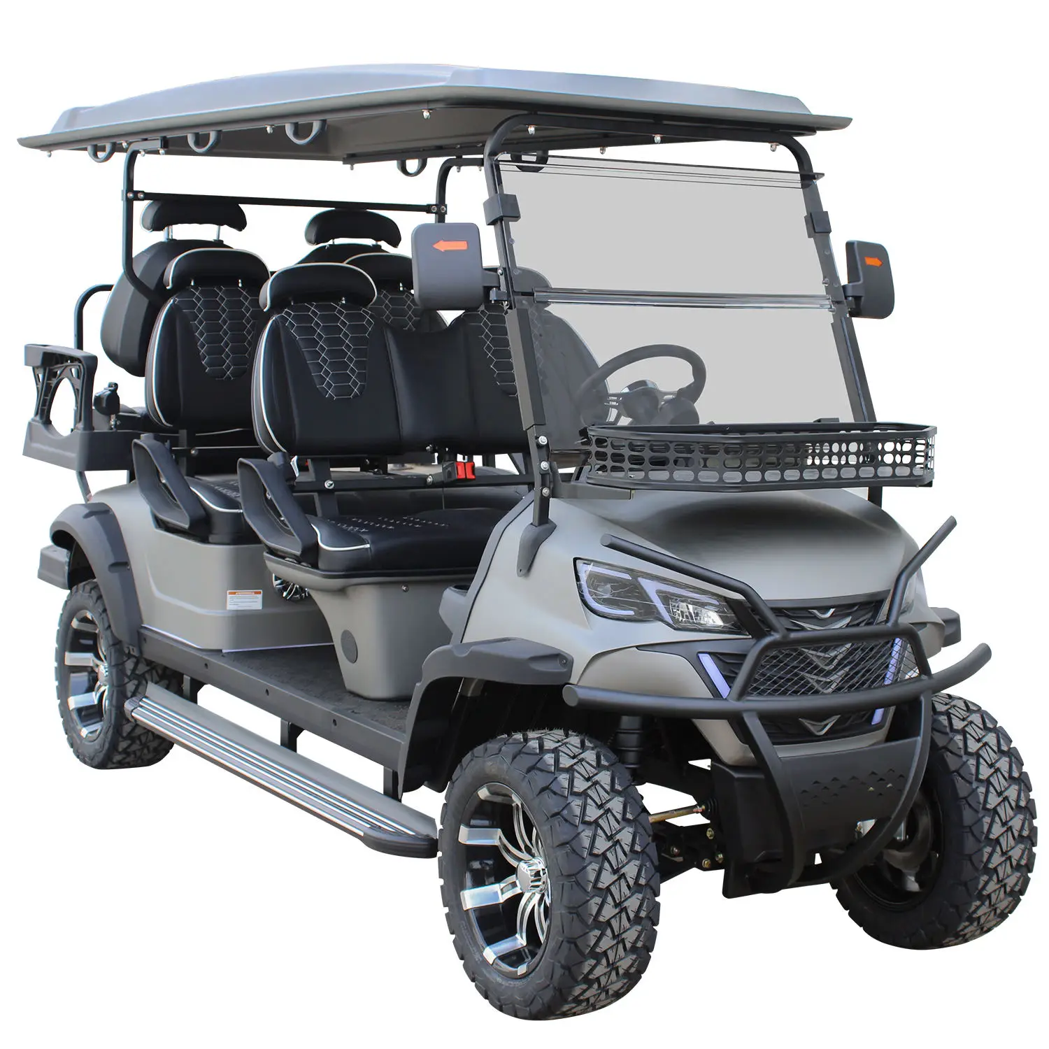 New Fashion OEM Street Legal Hunting Buggy 4 wheel Golf Car 4+2 Seats Passenger Lithium Battery Electric Off Road Golf Cart