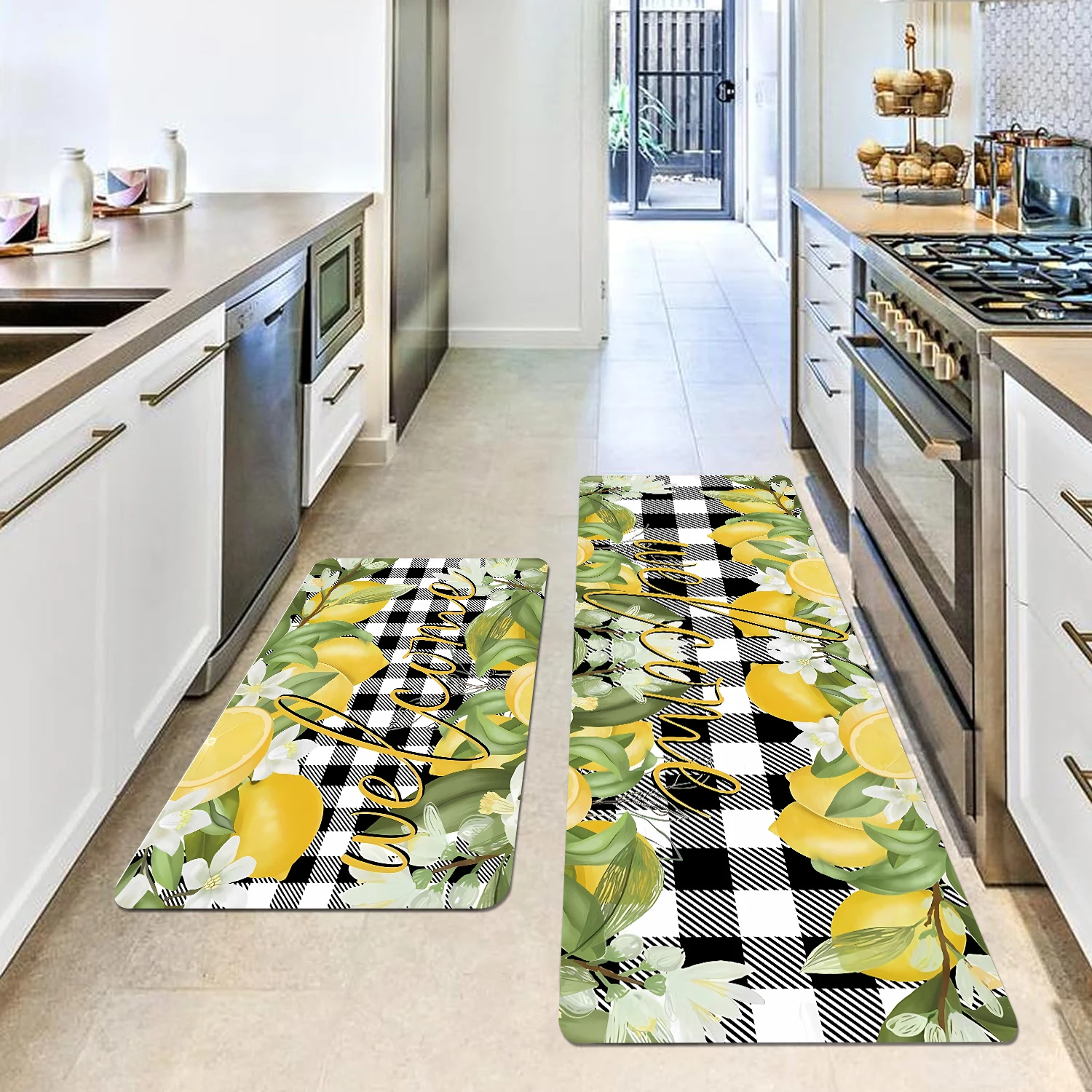 NEW Fashion Printed Kitchen Mat Home Non-Slip Doormat Suitable For Laundry Room LivingRoom Entry Door Decoration Rug 4 Sizes