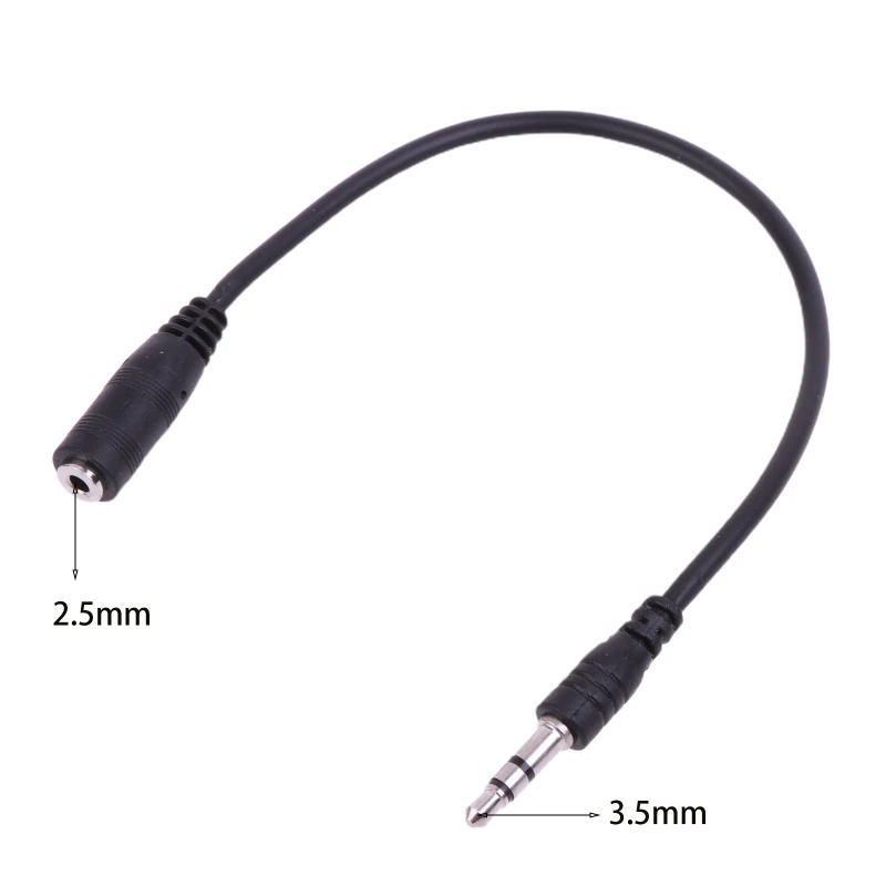 Gold Plated 2.5mm Female to 1/8 inch 3.5mm Male Stereo Adapter Cable Extender Stereo Connector Cable