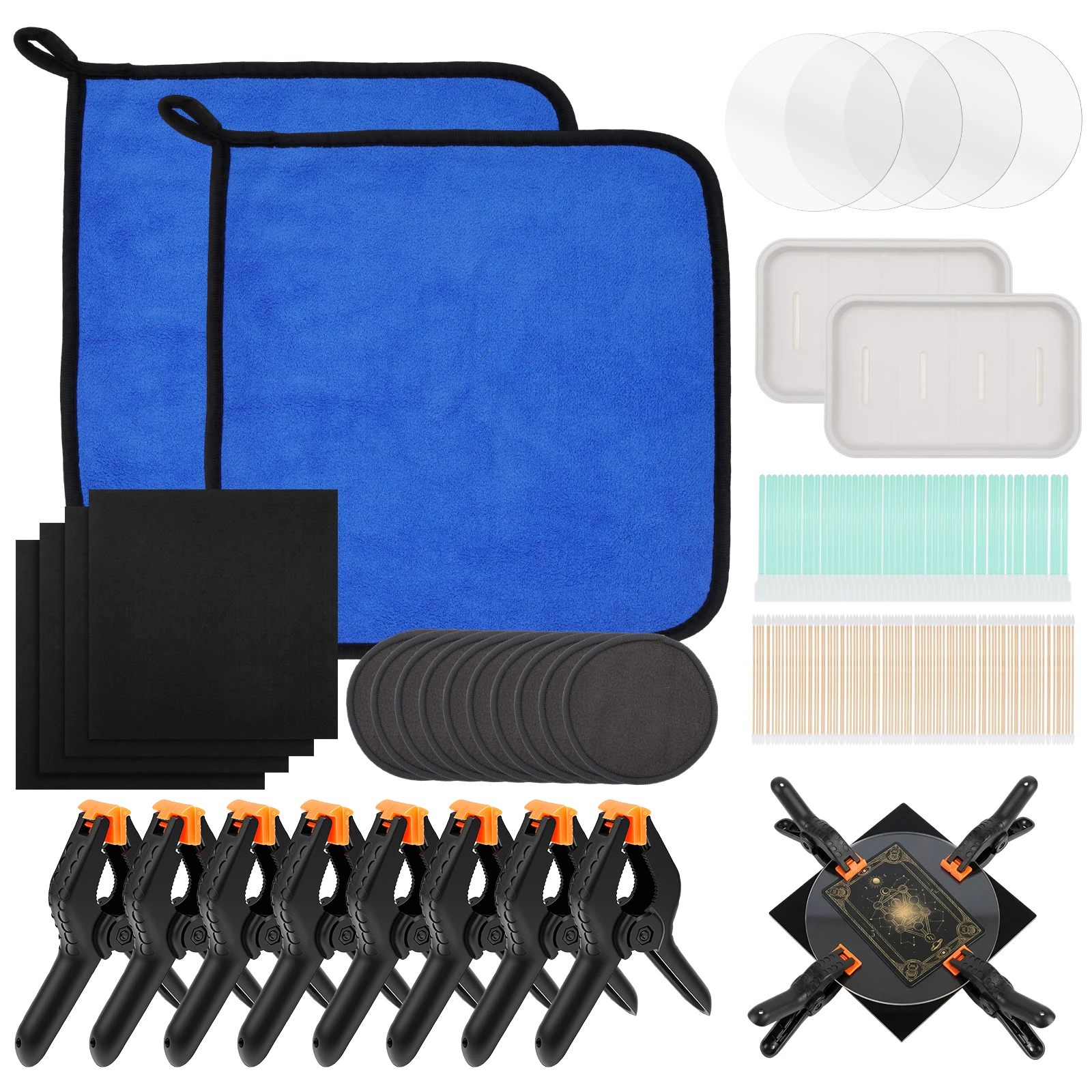 

Набор для чистки и выпрямления коллекционных карт: пружинный зажим, подушечка, салфетка из микрофибры для спортивных и игровых карт