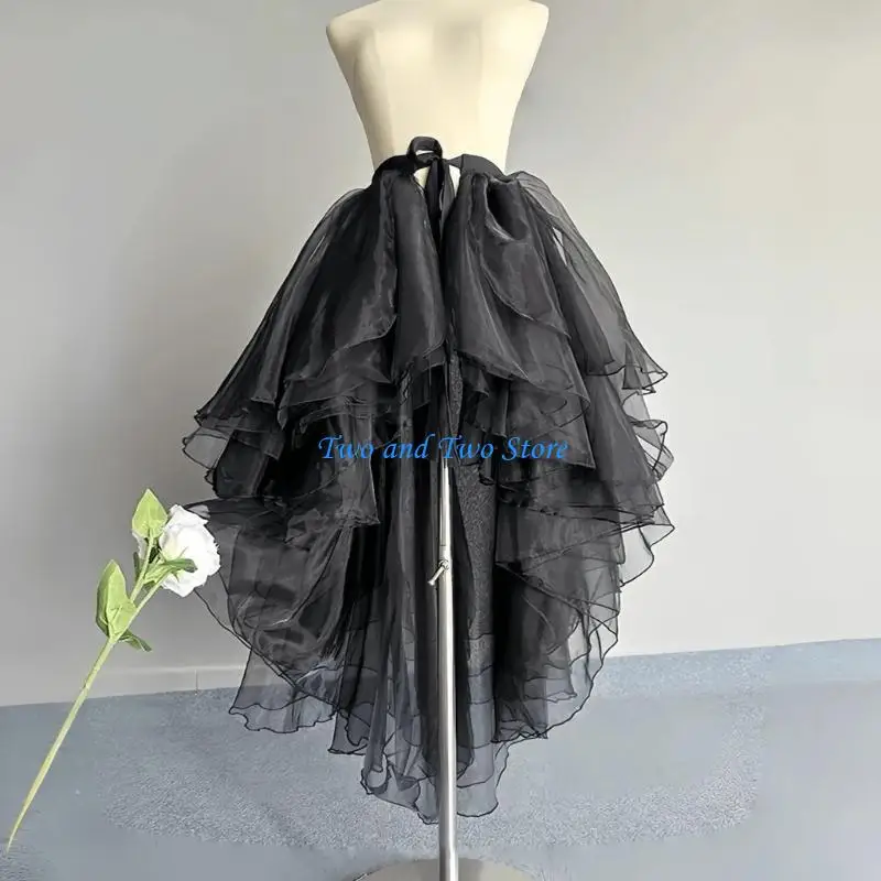 HX6F Soft Mesh Wedding Underskirt With Detachable Layers For Bridal Gowns
