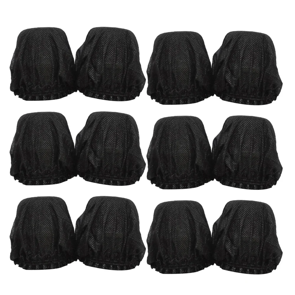 250 Pcs Disposable Microphone Cover Non Woven Handheld Microphone Windscreen for KTV Recording Studio Karaoke,Black