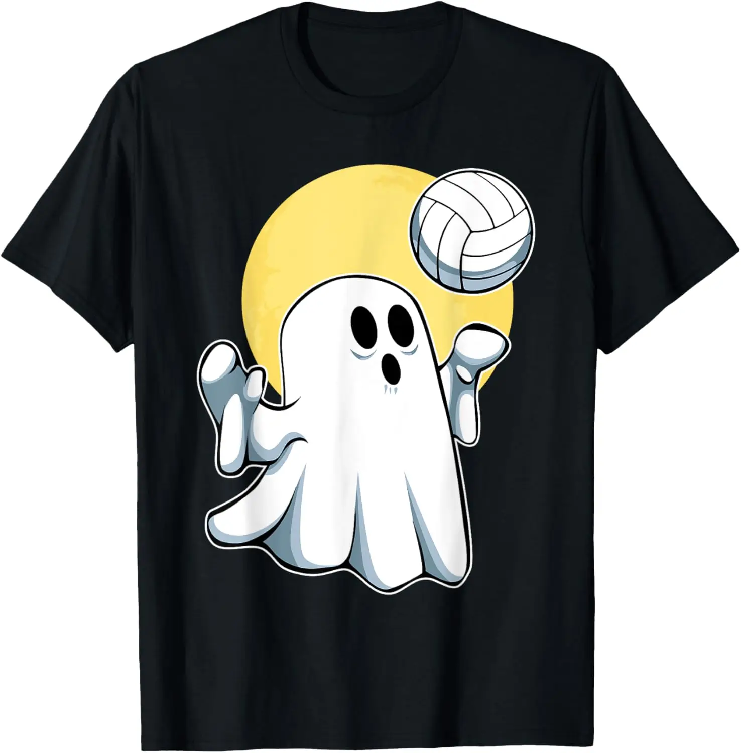 Ghost Volleyball Player Lazy Halloween Costume Cute Sport T-Shirt