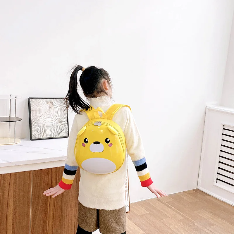 Kindergarten Fashion Schoolbag New Cute Cartoon 3-6 Years Old Girls and Boys Kids Eggshell Schoolbag Lightweight Load Reduction