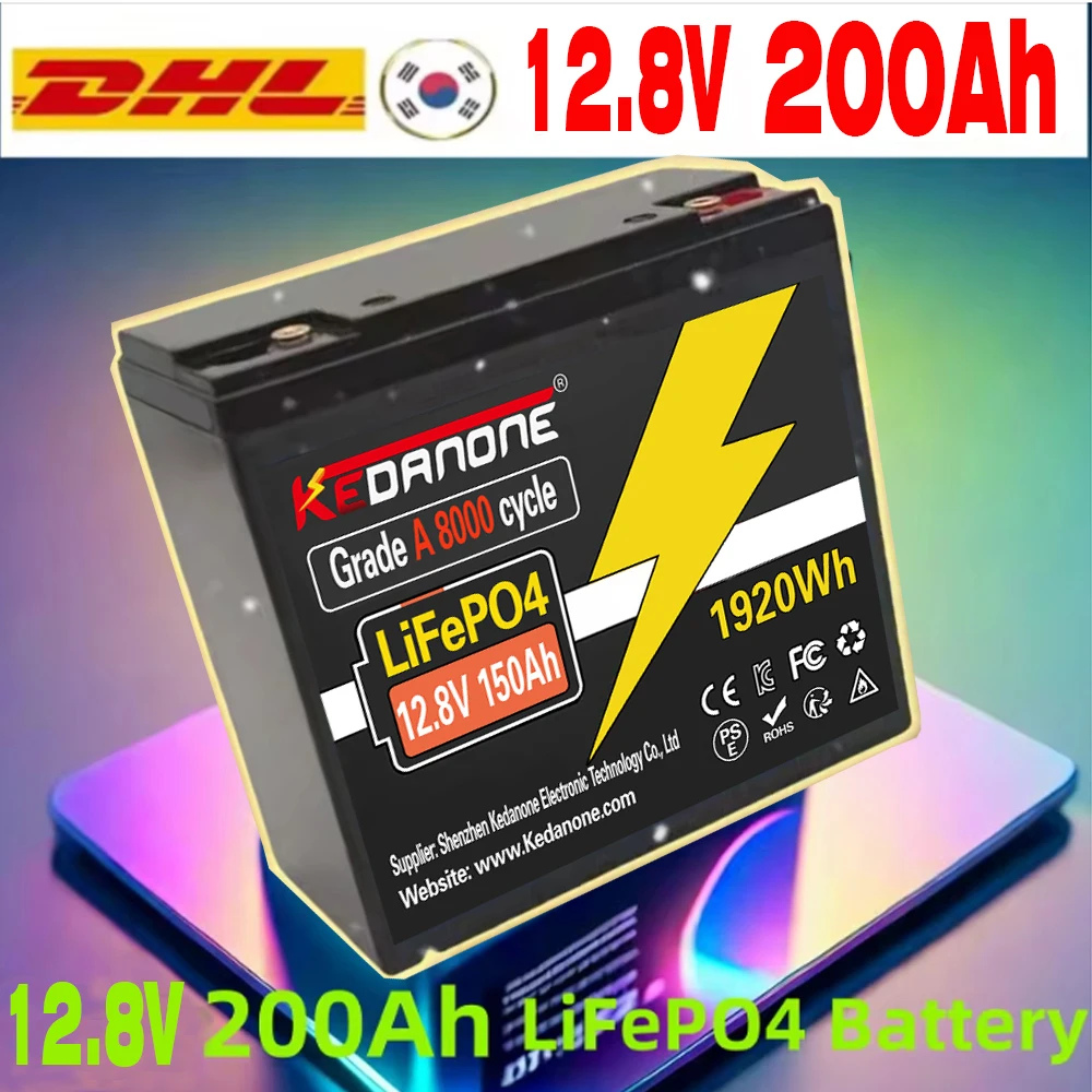 

2025⚡32700 LiFePO4 12.8V 220AH⚡⚡Battery Built-in 100msrv Rechargeable Ferrous lithium phosphate Solar Off-grid Battery.
