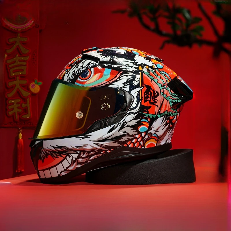 Motorcycle Helmet Chinese Fashion Helmets Motorcycle Riding Off Road Adventure Multi Layer Protection Bluetooth Interface