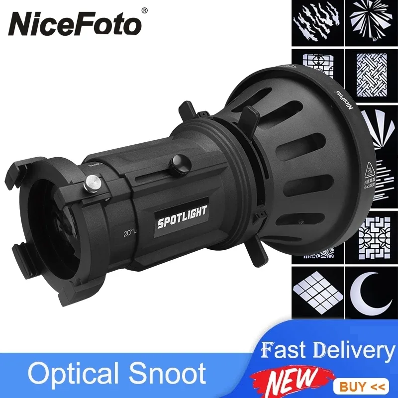

NiceFoto SN-29 Pro II Optical Snoot Focusing Condenser Spotlight Lens Bowens Mount Lens Light Kit for Photography DSLR
