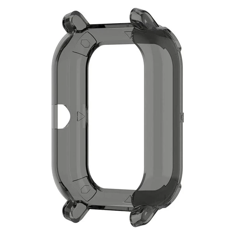 Watch Protector, Transparent TPU Anti-Scratch Protective Case Compatible with Xiaomi Huami Amazfit GTS- Black