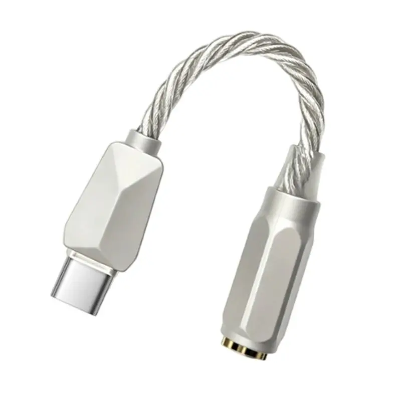 AA60 Type-C to 3.5mm Female Headphone DAC Adapter Cable, 32-Bit/384kHz Audio with KT02H20 Chip, HiFi Amplifier for IEM & Phone
