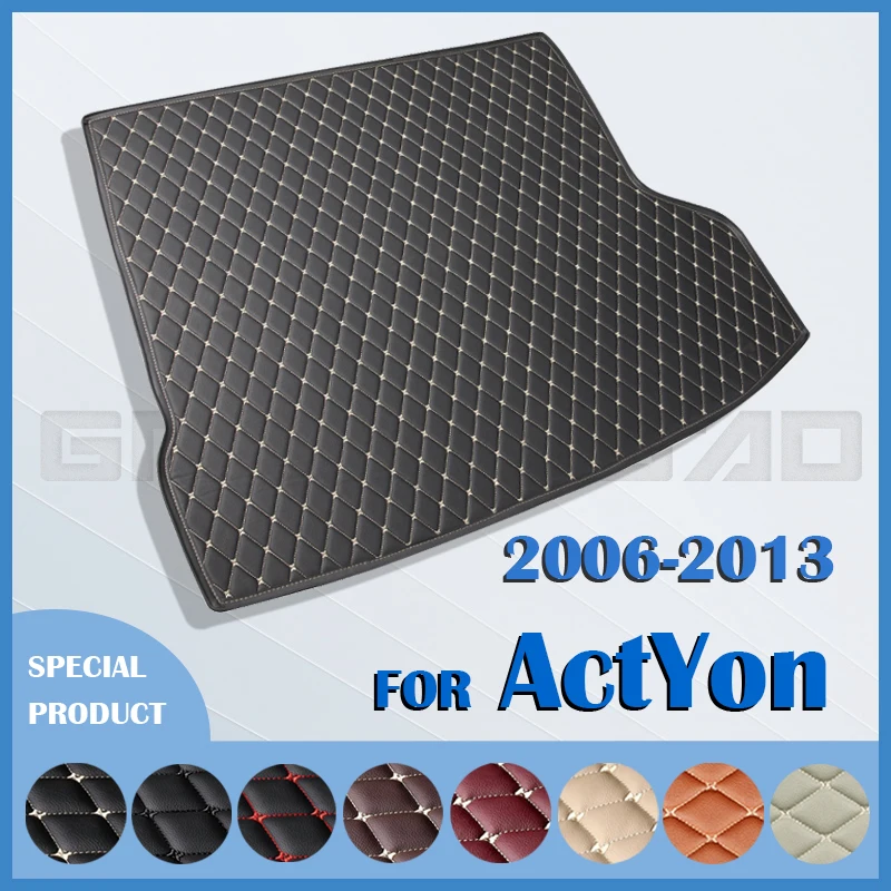 Car trunk mat for Ssangyong ActYon 2006 2007 2008 2009 2010 2011 2012 2013 cargo liner carpet interior accessories cover