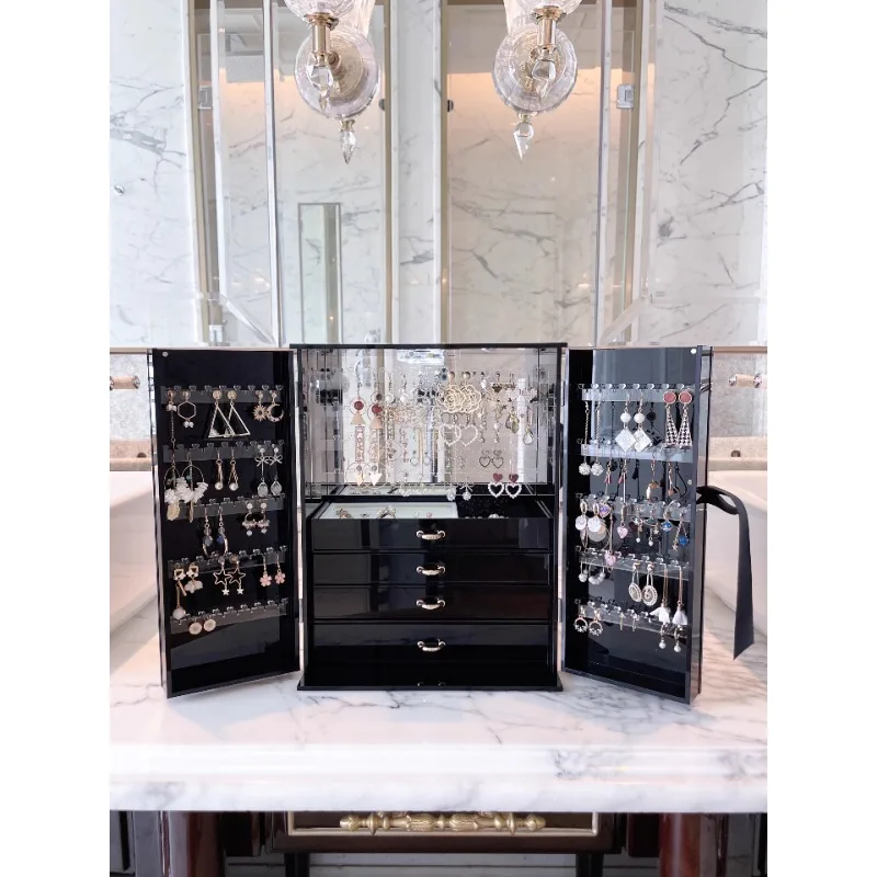 

Jewelry Box Cabinet Rack Jewelry Hanging Jewelry Necklace Earrings Earrings Hanging Plate Multi-hanging Position Dust-proof and