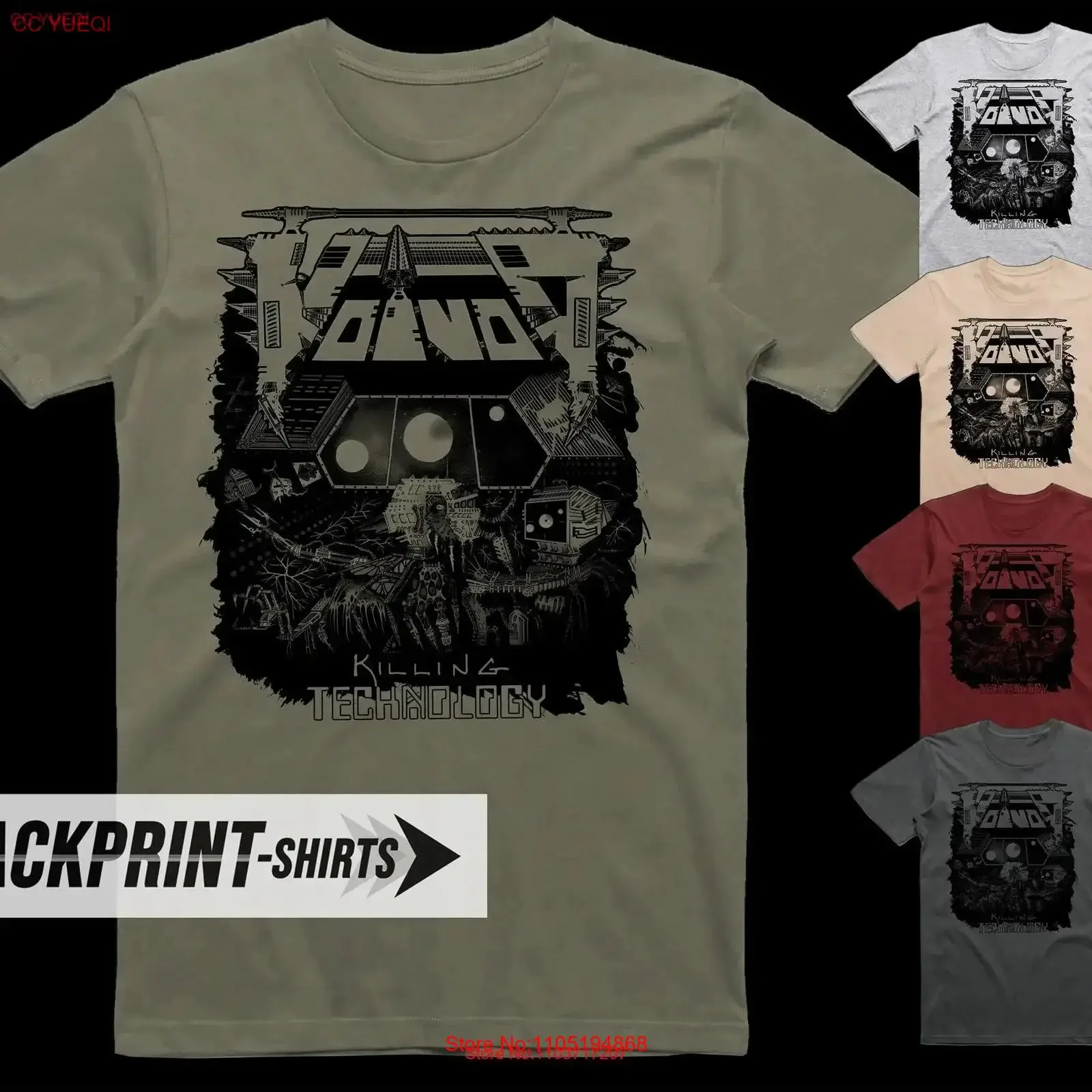 Voivod Killing Technology T Shirt cotton Men's all sizes S 5XL 18 colors poster band album cover vintage Washed Unisex homme