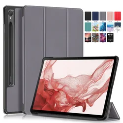For Samsung Galaxy Tab S9 S10 FE S8 S10 S7 Plus S7 FE 12 4 Tablet Folding Magnetic Cover Funda for Galaxy Tab S8 Plus S8 S9 Case