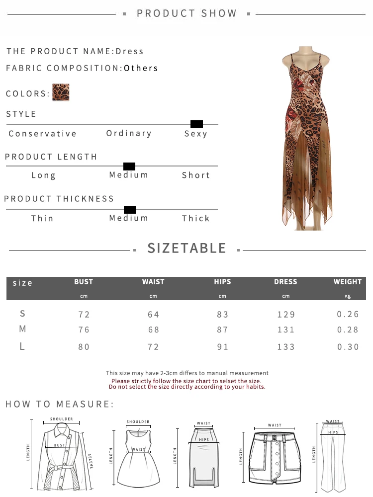 Sisterlinda Buntes Kleid mit Leopardenmuster für Damen, modisch, Patchwork, unregelmäßiger Saum, tiefer Ausschnitt, Trend, Urlaub, Party, Clubwear – Detail 1