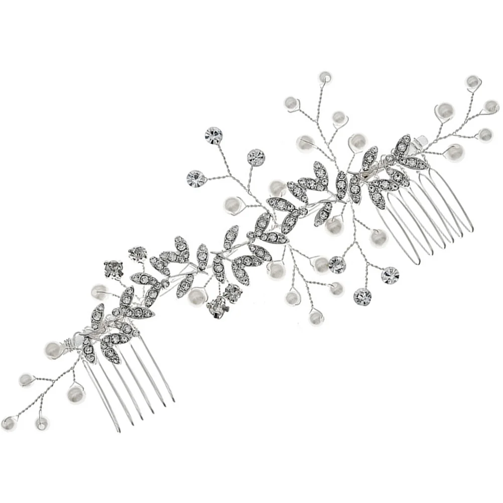 

Bridal Hair Comb Pearl Rhinestone Wedding Headdress Easy Wear Stunning Hairstyles Perfect Party Banquet Performance