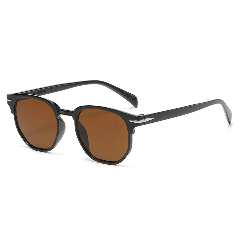 Gafas de sol Retro para hombre y mujer, lentes de sol ovaladas cuadradas populares, color negro, para conductor, espejo UV400