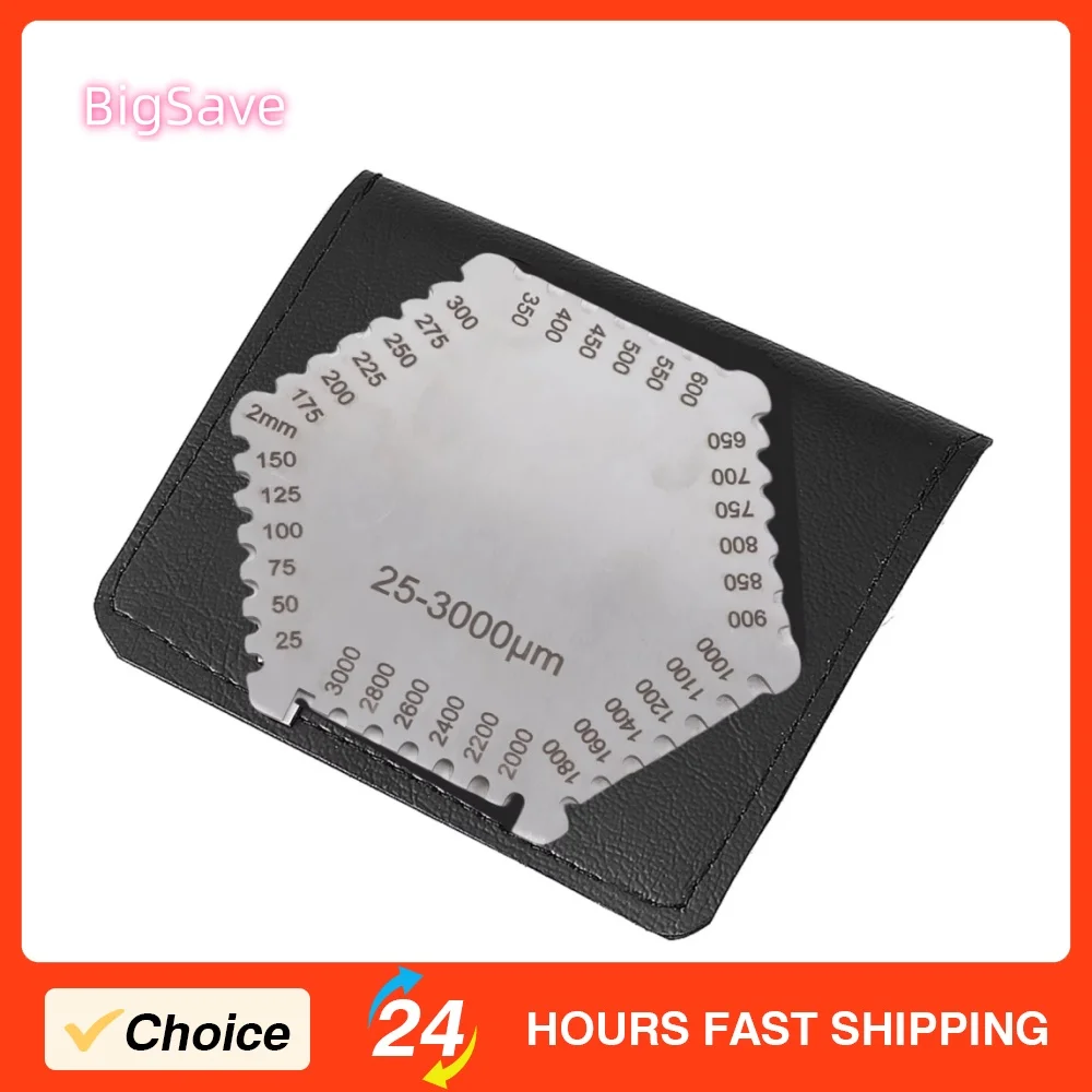 High Accurate Stainless Steel Wet Film Comb 25-3000um Practical and Convenient Portable Durable Rustproof Thickness Gauge