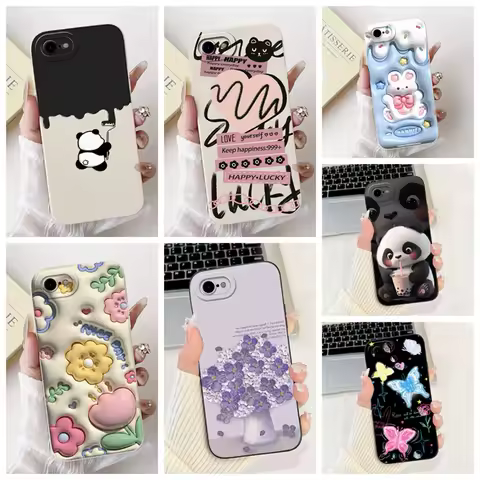 Casing For iPhone 7 A1660 Case 8 A1863 Shockproof Cute Cat Fashion Funny Silicone Phone Case For iPhone 8 Back Cover Bumper Capa