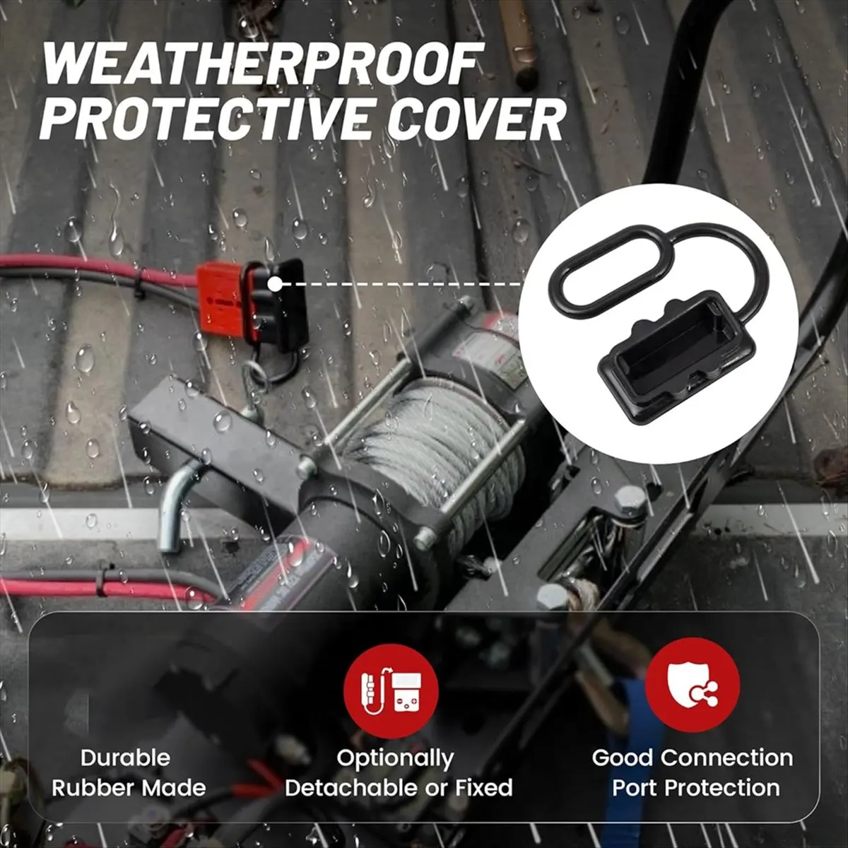 2PCS Battery Quick Connector 2-4 AWG Jumper Cable Plug Flame-Retardant Type Plug Power Quickly Connect 50A